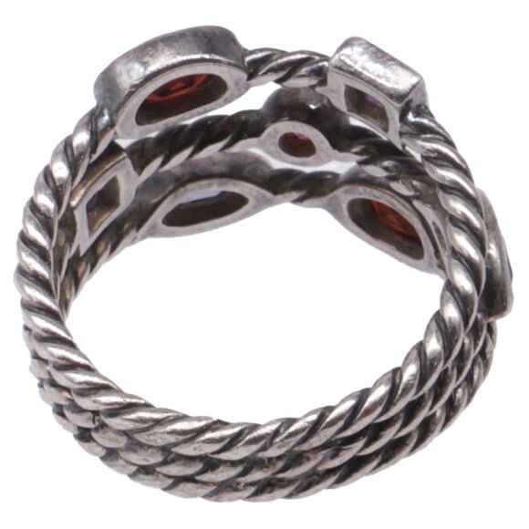 David Yurman Three-Row Berry Confetti Ring in Multicolor Sterling Silver - Picture 3 of 7